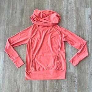 Womens Zero Restriction Salmon Super Cowlneck Turtleneck Pullover - S